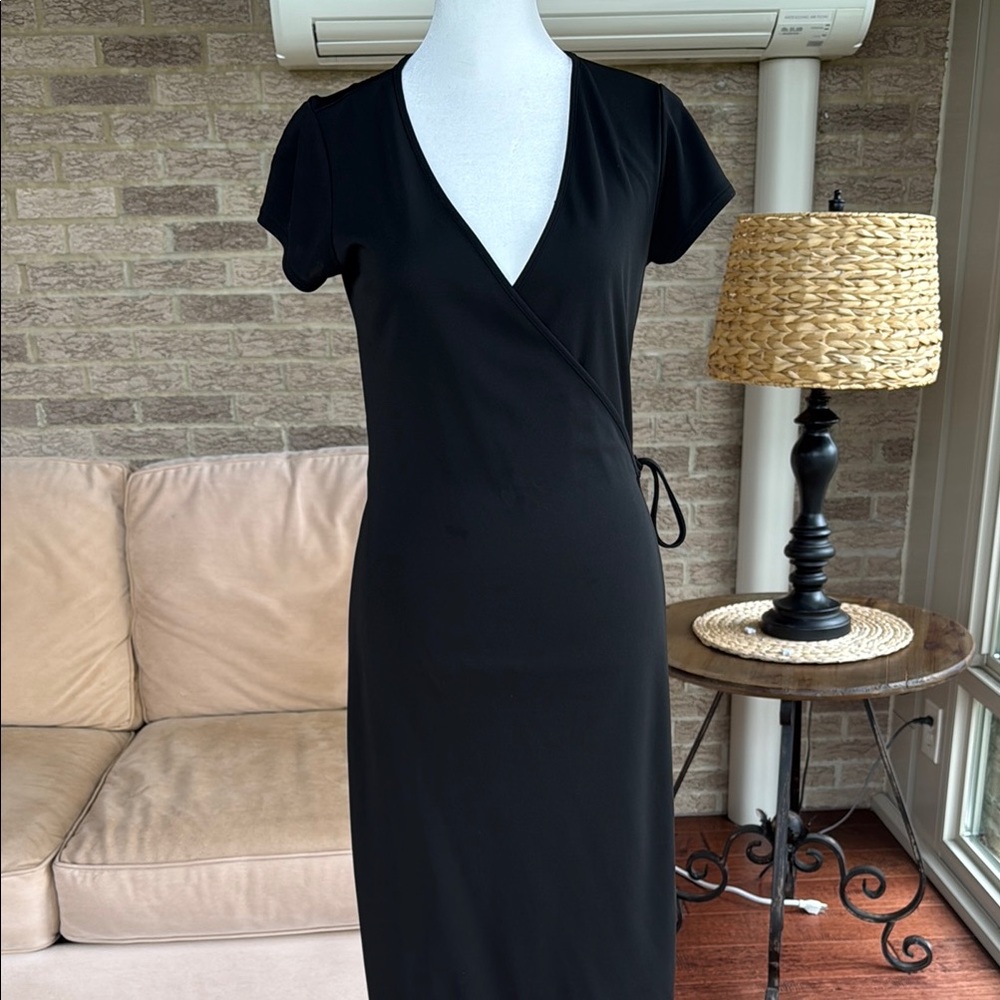 Elegant Black Wrap Dress